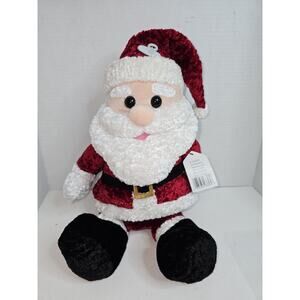 Christmas Santa 16" Plush Stuffed Albertsons Vintage New With Tag Suit